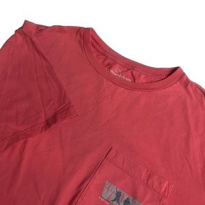 Vineyard Vines Large Salmon T‎ Shirt Mens 100% Cotton Pockets